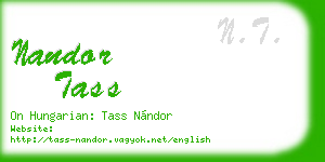 nandor tass business card