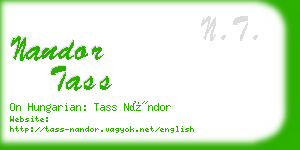 nandor tass business card